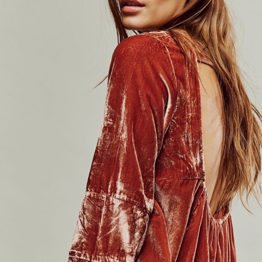 Free People Back to Business Velvet Top - Picture 2 of 7